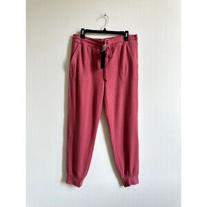 Gibson women's joggers Brushed Easy Knit Joggers Size L in Mauve rose